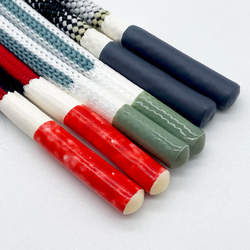 Custom round Drawstring Silicone drawcord decorative woven drawcord for bags garment home textile shoes