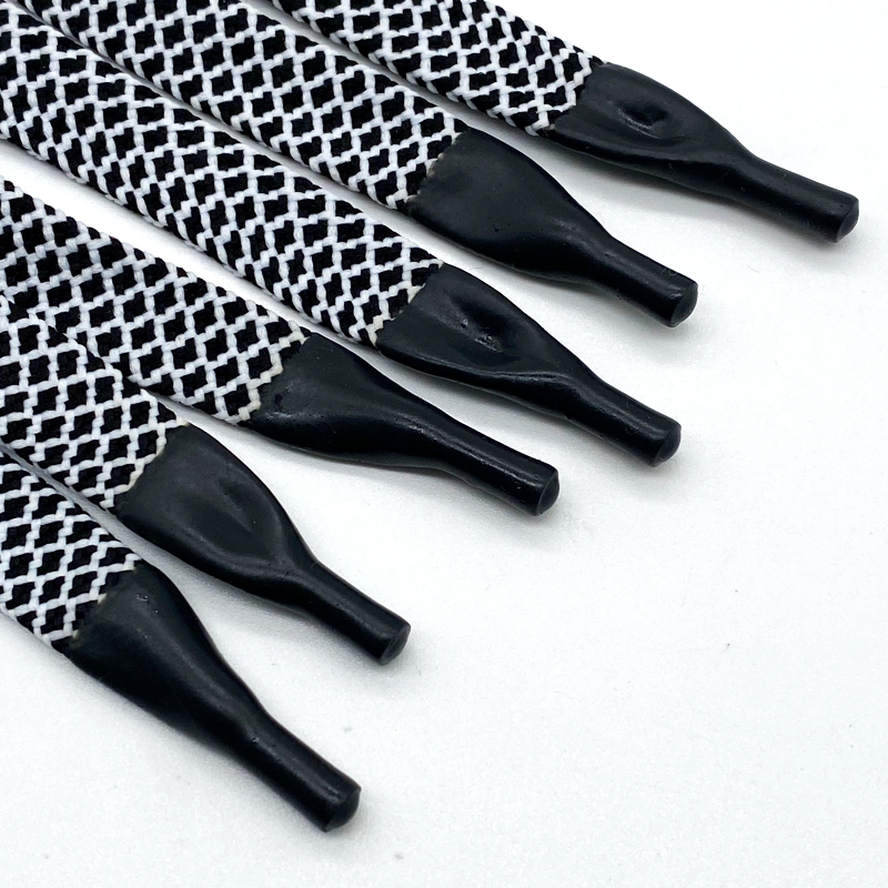 High quality flat cord lanyard silicone ends drawcord drawstring polyester cotton sweatshirt hoodie tape cords
