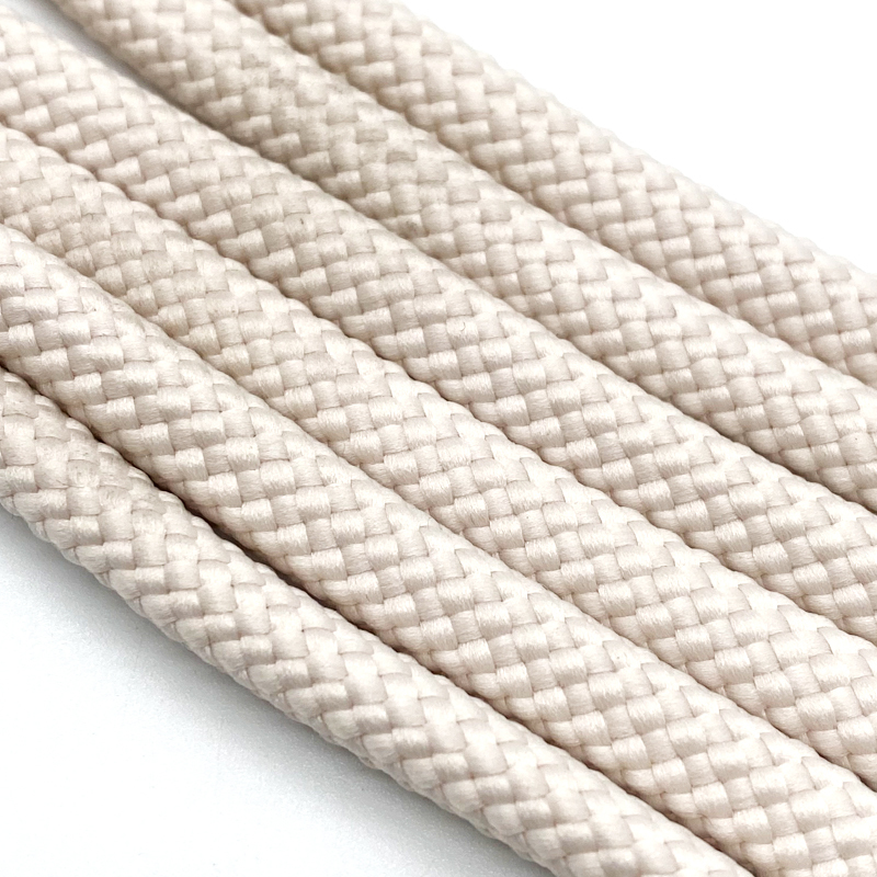 High quality Linen Skein thicker string custom cotton rope silicone tips circular shoelaces drawstring Hoodie for shorts