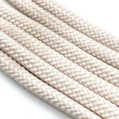 High quality Linen Skein thicker string custom cotton rope silicone tips circular shoelaces drawstring Hoodie for shorts