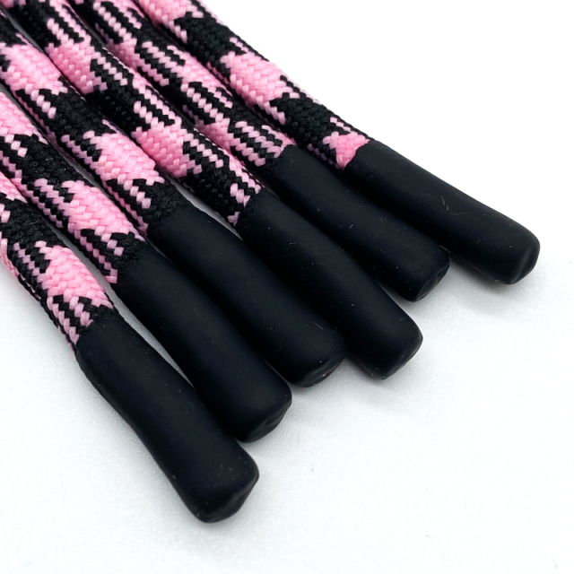 Custom Polyester Round Hoodie drawstring string silicone dipped design drawcord For shorts garments cords recyclable