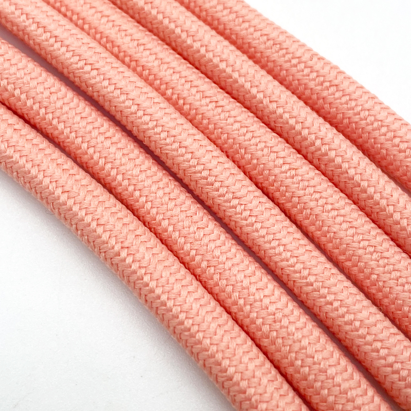 Custom Logo Color Elastic Braided Terylene Drawstring Metal Tip 6mm Cotton Drawstring Sweatpants Hoodies Rope Recyclable