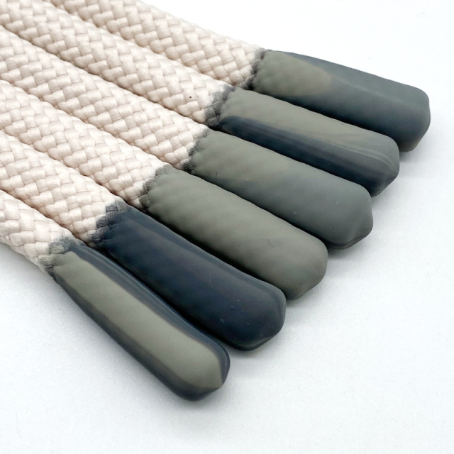 High quality Linen Skein thicker string custom cotton rope silicone tips circular shoelaces drawstring Hoodie for shorts