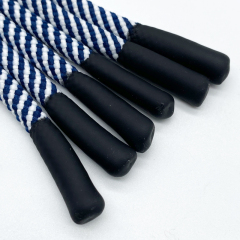 High quality fashion style clothing use hoodie silicone drawcord cotton polyester rope hoodie and costume drawstring