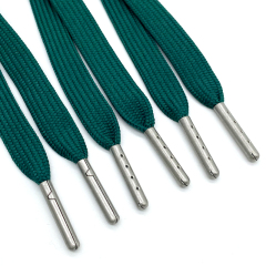 Recycled Polyester Rope Custom Garment Accessories Hoodie Draw Cords Flat Drawstring with Metal Tips Drawcord Tipping