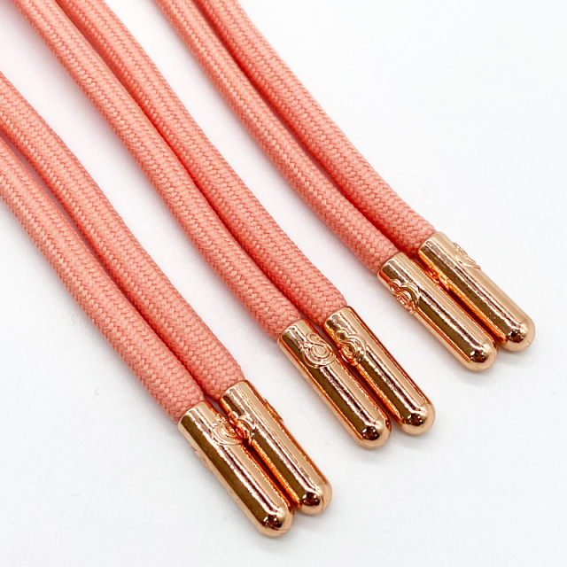 Custom Logo Color Elastic Braided Terylene Drawstring Metal Tip 6mm Cotton Drawstring Sweatpants Hoodies Rope Recyclable