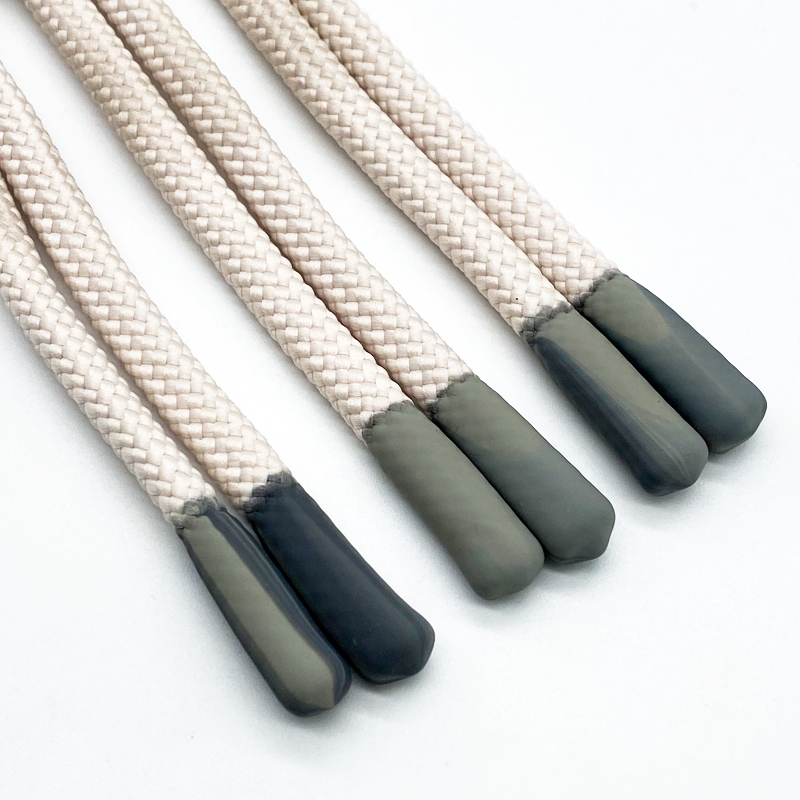 High quality Linen Skein thicker string custom cotton rope silicone tips circular shoelaces drawstring Hoodie for shorts