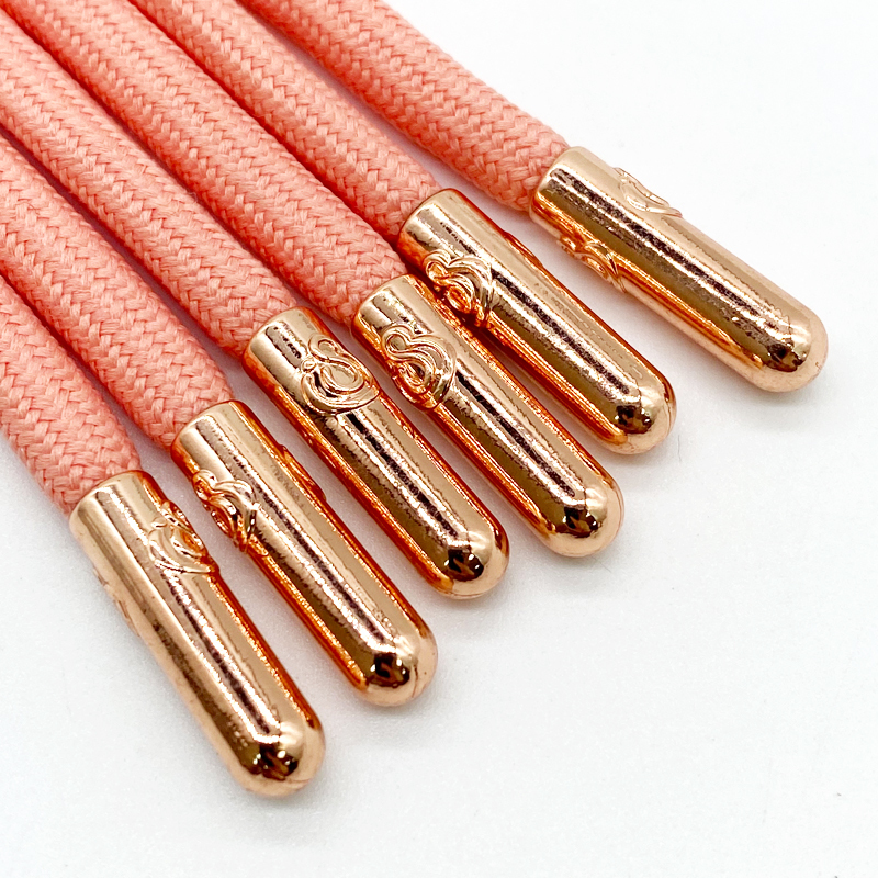 Custom Logo Color Elastic Braided Terylene Drawstring Metal Tip 6mm Cotton Drawstring Sweatpants Hoodies Rope Recyclable