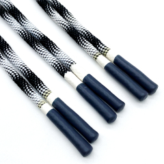 Customized Wholesale Polyester Rope Drawstring Cord With Tips For Hoodies Shoes Clothing Round Garment Low MOQ LOGO Design