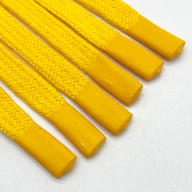 Hoodie string drawstring cord Flat hoodies draw string polyester & cotton rope laces drawcord dipping plastic tips