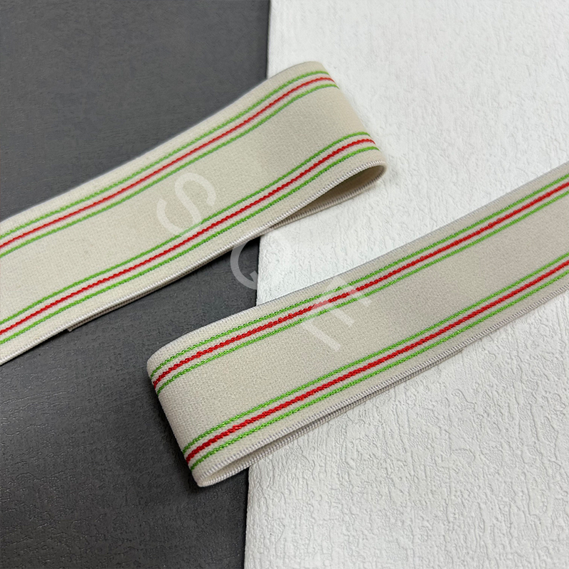 Custom Design Pants Jeans Jacquard Elastic Band Webbing Straps Soft Waistband Belt for Clothes Sport Underwear