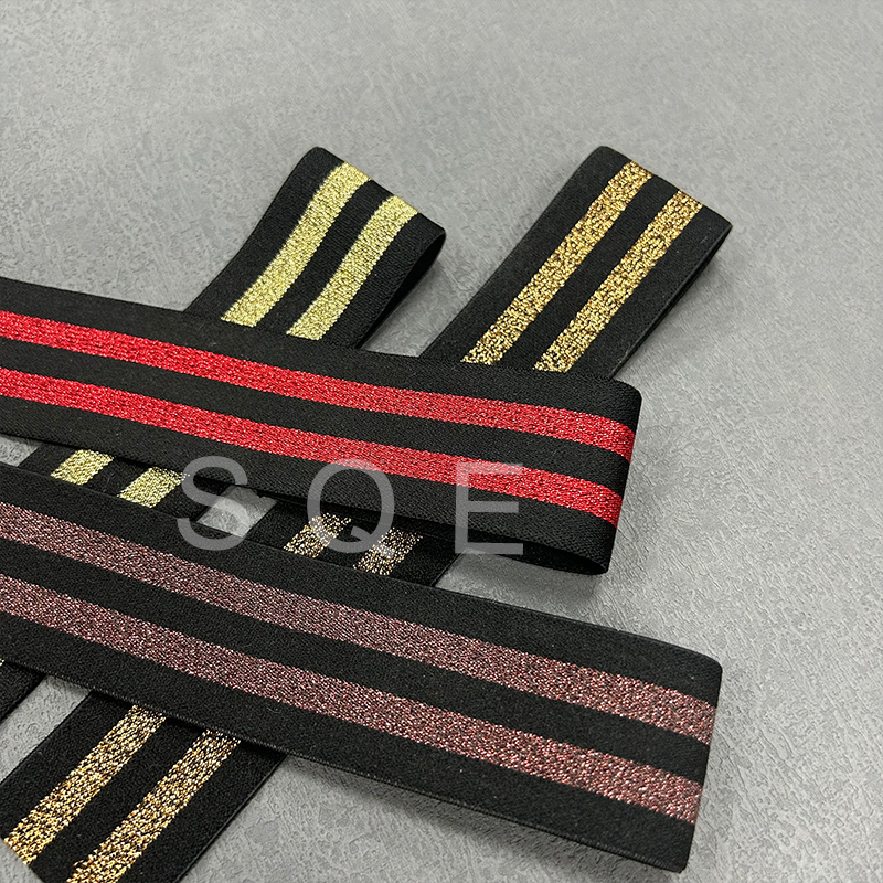 Manufacturer Print Elastic Band Custom Colorful Striped Webbing Jacquard Band For Men Underwear