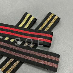 Manufacturer Print Elastic Band Custom Colorful Striped Webbing Jacquard Band For Men Underwear