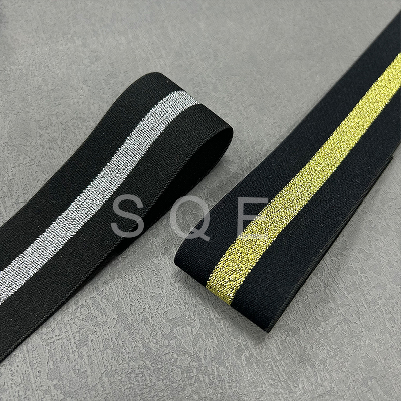 Factory Custom Eco-friendly Jacquard Woven Soft Printed Elastic Band Spandex Material with Logo Waistband Elastic Webbing Belt