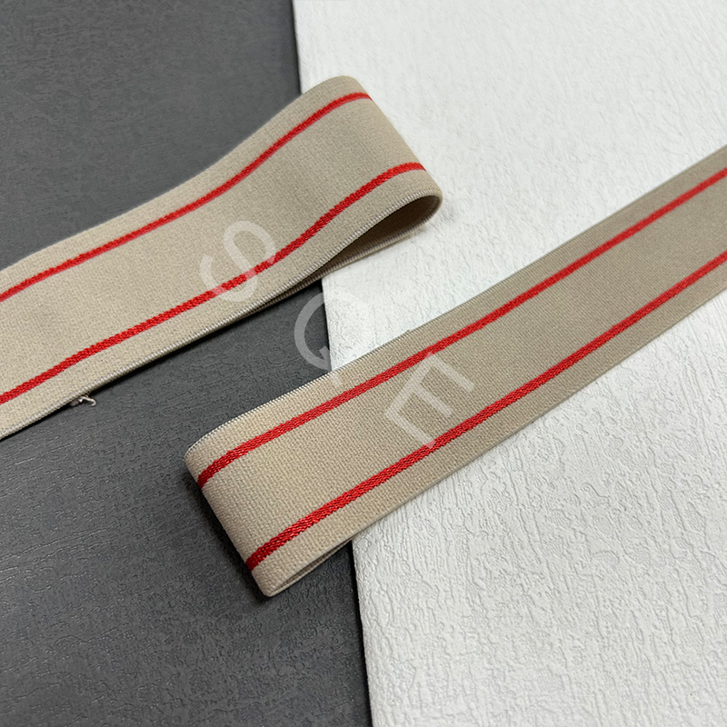 Custom Design Pants Jeans Jacquard Elastic Band Webbing Straps Soft Waistband Belt for Clothes Sport Underwear