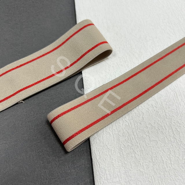 Custom Design Pants Jeans Jacquard Elastic Band Webbing Straps Soft Waistband Belt for Clothes Sport Underwear