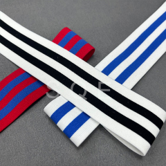 Factory Custom Eco-friendly Jacquard Woven Soft Printed Elastic Band Spandex Material with Logo Waistband Elastic Webbing Belt