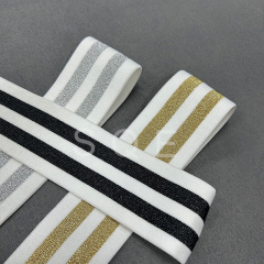 Factory Custom Eco-friendly Jacquard Woven Soft Printed Elastic Band Spandex Material with Logo Waistband Elastic Webbing Belt
