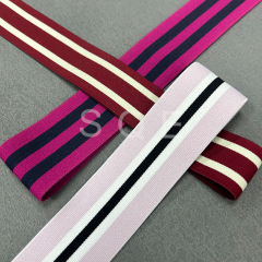 Elastic Band for Underwear Custom Jacquard Elastic Waistband Factory Customized Rainbow Color Woven Elastic Webbing