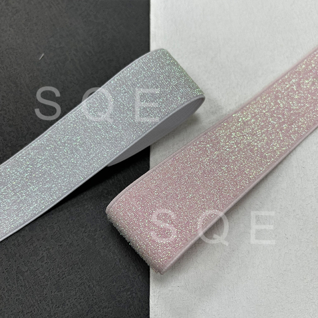 Manufacturer ready stock wholesale gold and silver silk colorful bright silk waistband accessories glitter silver elastic belt