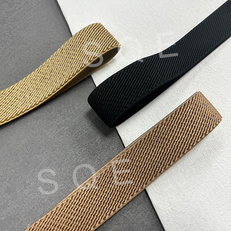 Customized Logo Jacquard Webbing Elastic Woven Elastic Webbing Logo Band Elastic Sofa Furniture Trampoline Webbing