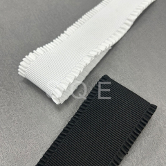 wholesale high-quality black and white crocheted knitted elastic band webbing wholesale rubber polyester webbing