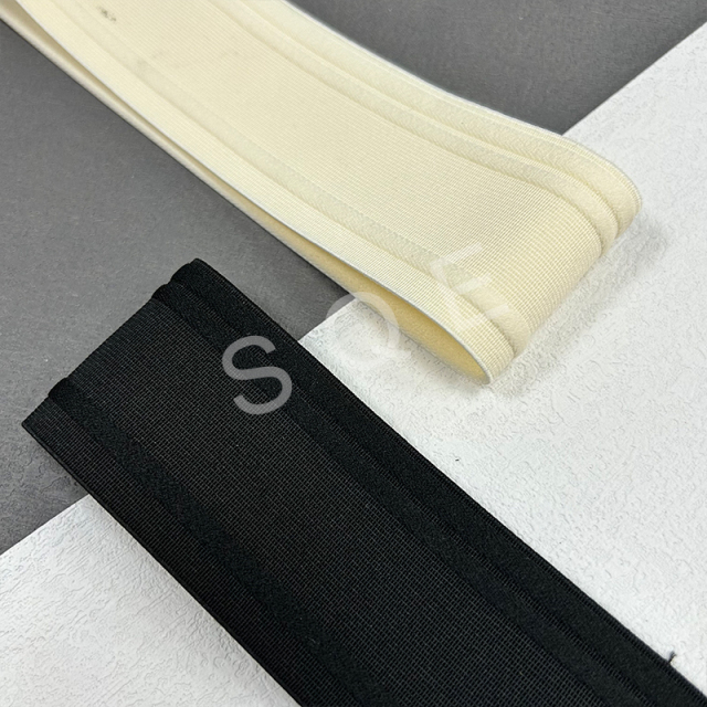 Wholesale custom non-slip wide elastic waistband printed silicone dots gripper elastic band for cycling jersey sportswear