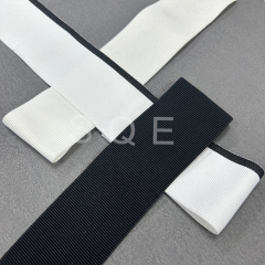 wholesale high-quality black and white crocheted knitted elastic band webbing wholesale rubber polyester webbing