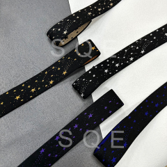 High Stretch Latex Webbing Jacquard Webbing custom Pattern Design Anti Slip Hip Circle Resistance band Buttock Builder Band