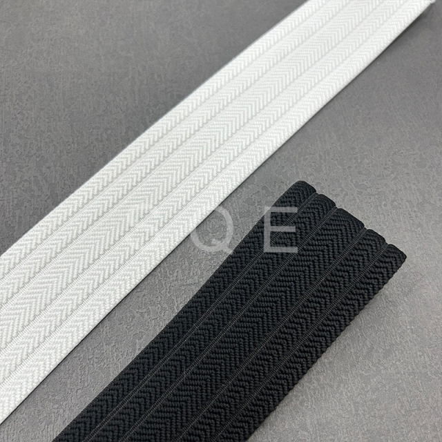 Gold and Silver China Wholesale Glitter Elastic Waistband 5cm Herringbone Golden Glitter Elastic Band