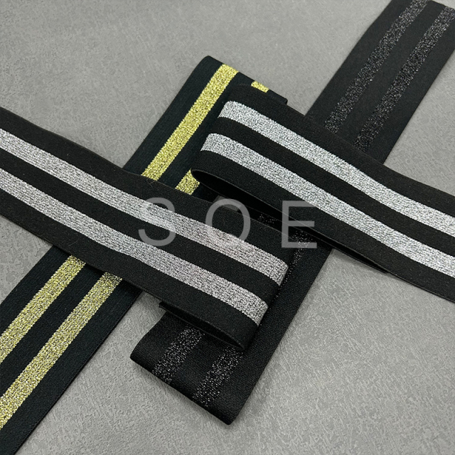 Factory Custom Eco-friendly Jacquard Woven Soft Printed Elastic Band Spandex Material with Logo Waistband Elastic Webbing Belt