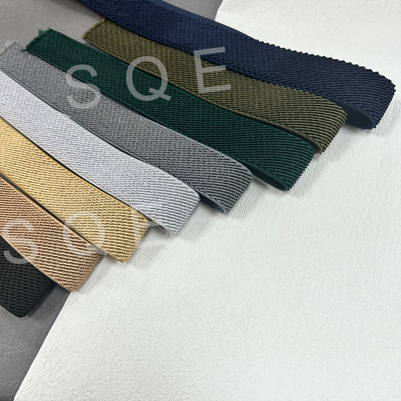 Customized Logo Jacquard Webbing Elastic Woven Elastic Webbing Logo Band Elastic Sofa Furniture Trampoline Webbing