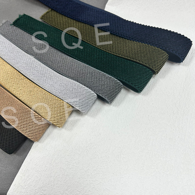 Customized Logo Jacquard Webbing Elastic Woven Elastic Webbing Logo Band Elastic Sofa Furniture Trampoline Webbing