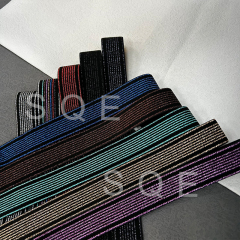 Factory wholesale gold silk waistband elastic argent silk hat elastic ribbon gold onion black and white elastic band