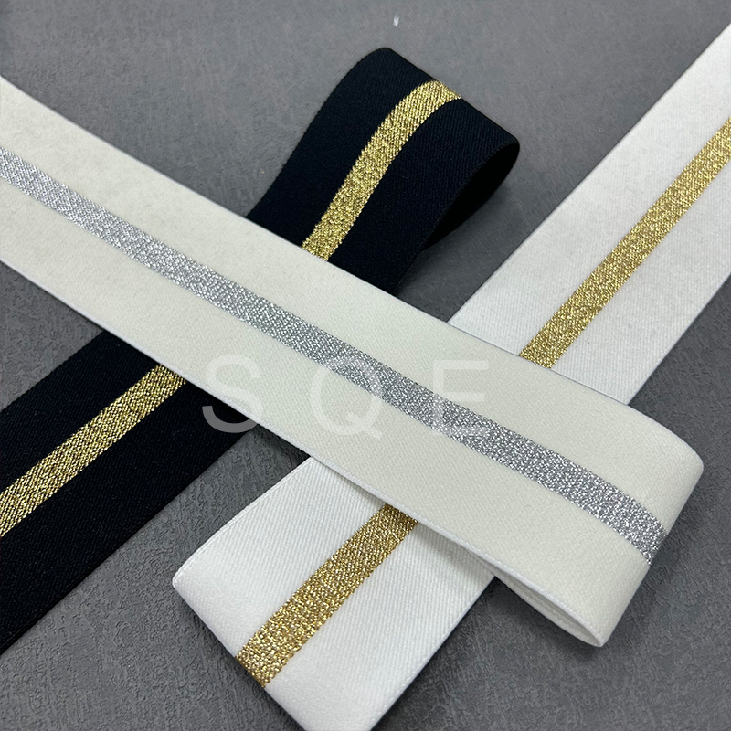 Factory Custom Eco-friendly Jacquard Woven Soft Printed Elastic Band Spandex Material with Logo Waistband Elastic Webbing Belt