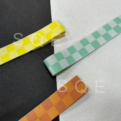 Multicolor Woven Spandex Ribbon Jacquard Elastic Band High Stretch Latex Webbing Checkerboard Jacquard Webbing For Garment