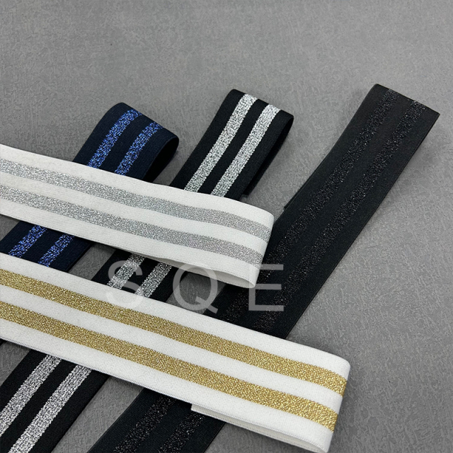 Manufacturer Print Elastic Band Custom Colorful Striped Webbing Jacquard Band For Men Underwear