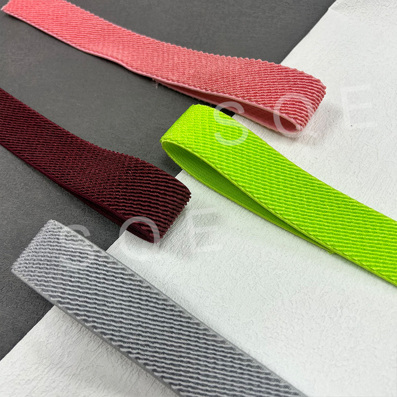 Customized Logo Jacquard Webbing Elastic Woven Elastic Webbing Logo Band Elastic Sofa Furniture Trampoline Webbing