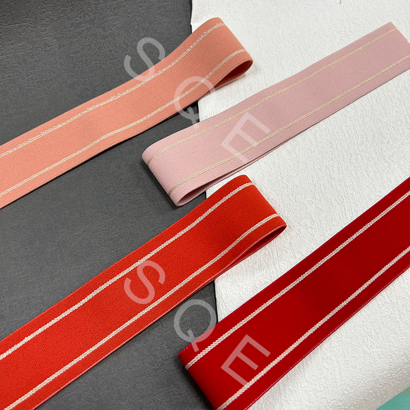 Factory Customized High Quality Garment Elastic Woven Bands Elastic Webbing Sewing Dress Skirt Waist Elastic Bands
