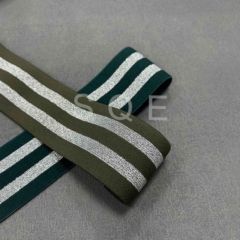 Manufacturer Print Elastic Band Custom Colorful Striped Webbing Jacquard Band For Men Underwear