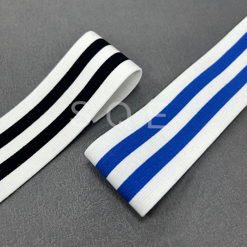 Elastic Band for Underwear Custom Jacquard Elastic Waistband Factory Customized Rainbow Color Woven Elastic Webbing