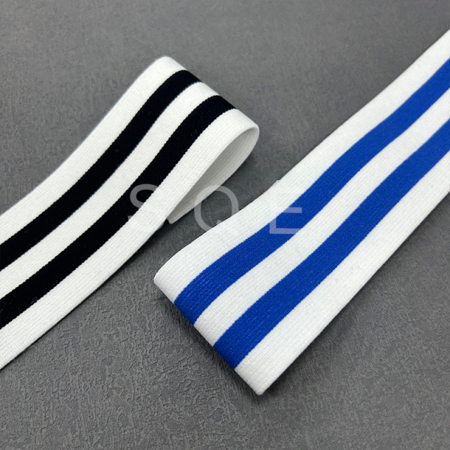 Elastic Band for Underwear Custom Jacquard Elastic Waistband Factory Customized Rainbow Color Woven Elastic Webbing