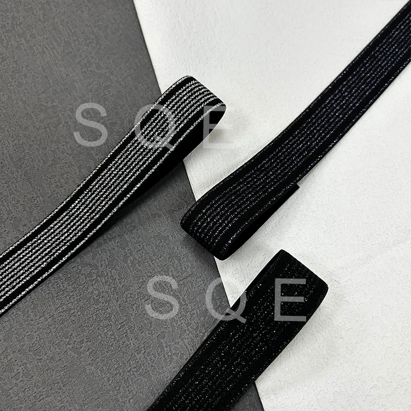 Factory wholesale gold silk waistband elastic argent silk hat elastic ribbon gold onion black and white elastic band