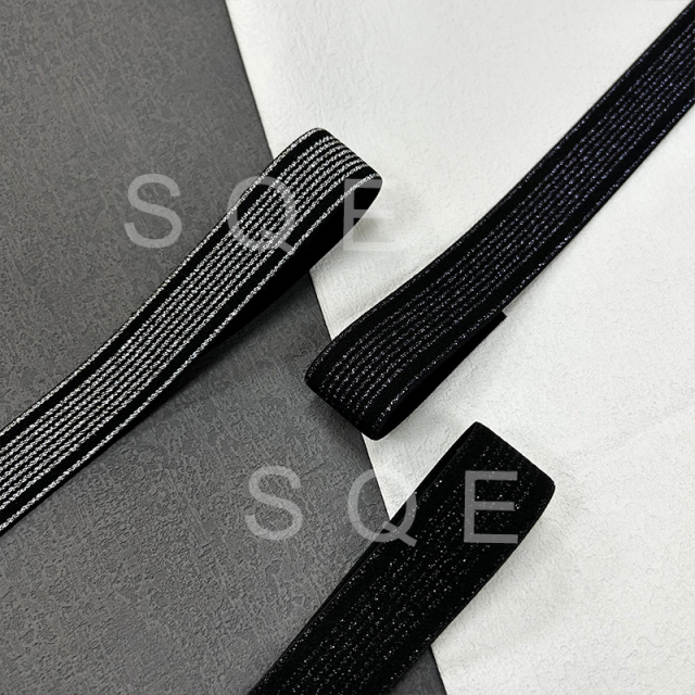 Factory wholesale gold silk waistband elastic argent silk hat elastic ribbon gold onion black and white elastic band