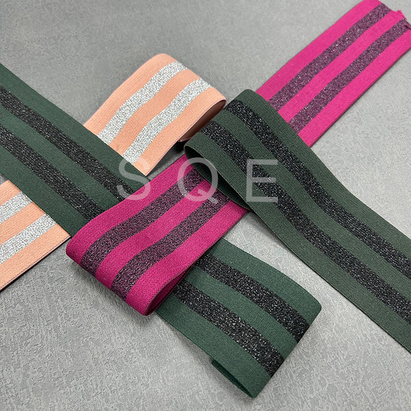 Manufacturer Print Elastic Band Custom Colorful Striped Webbing Jacquard Band For Men Underwear