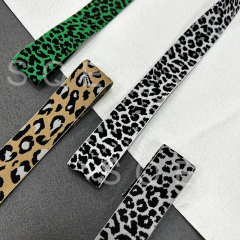 Factory direct sales leopard print zebra print camouflage jacquard elastic waistband color waistband skirt underwear elastic band