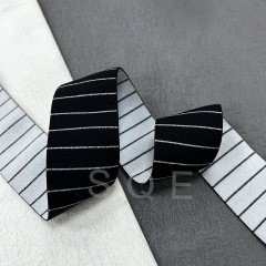 Black and white twill elastic elastic polyester high elastic wholesale clothing luggage accessories