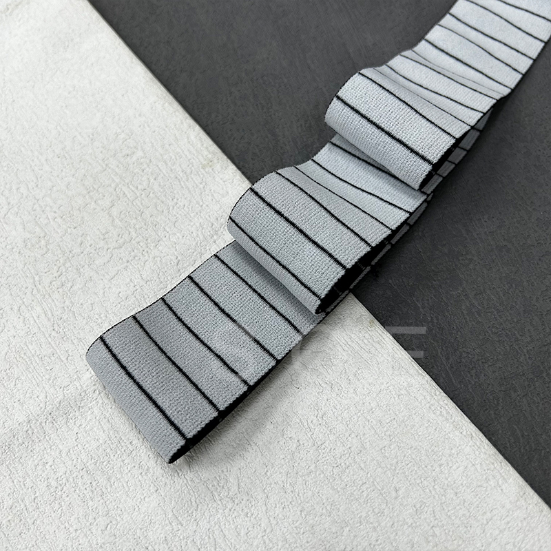 Black and white twill elastic elastic polyester high elastic wholesale clothing luggage accessories