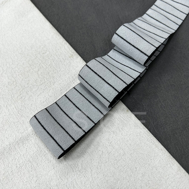 Black and white twill elastic elastic polyester high elastic wholesale clothing luggage accessories