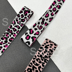 Factory direct sales leopard print zebra print camouflage jacquard elastic waistband color waistband skirt underwear elastic band